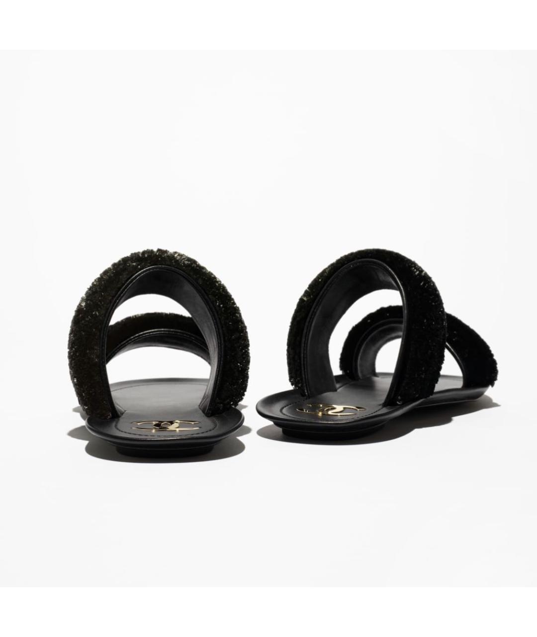 CHANEL Черные сандалии, фото 3