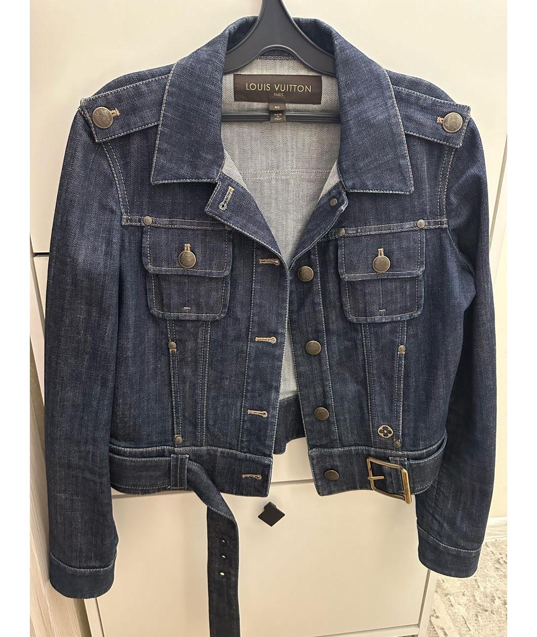 LOUIS VUITTON Темно-синяя деним куртка, фото 9