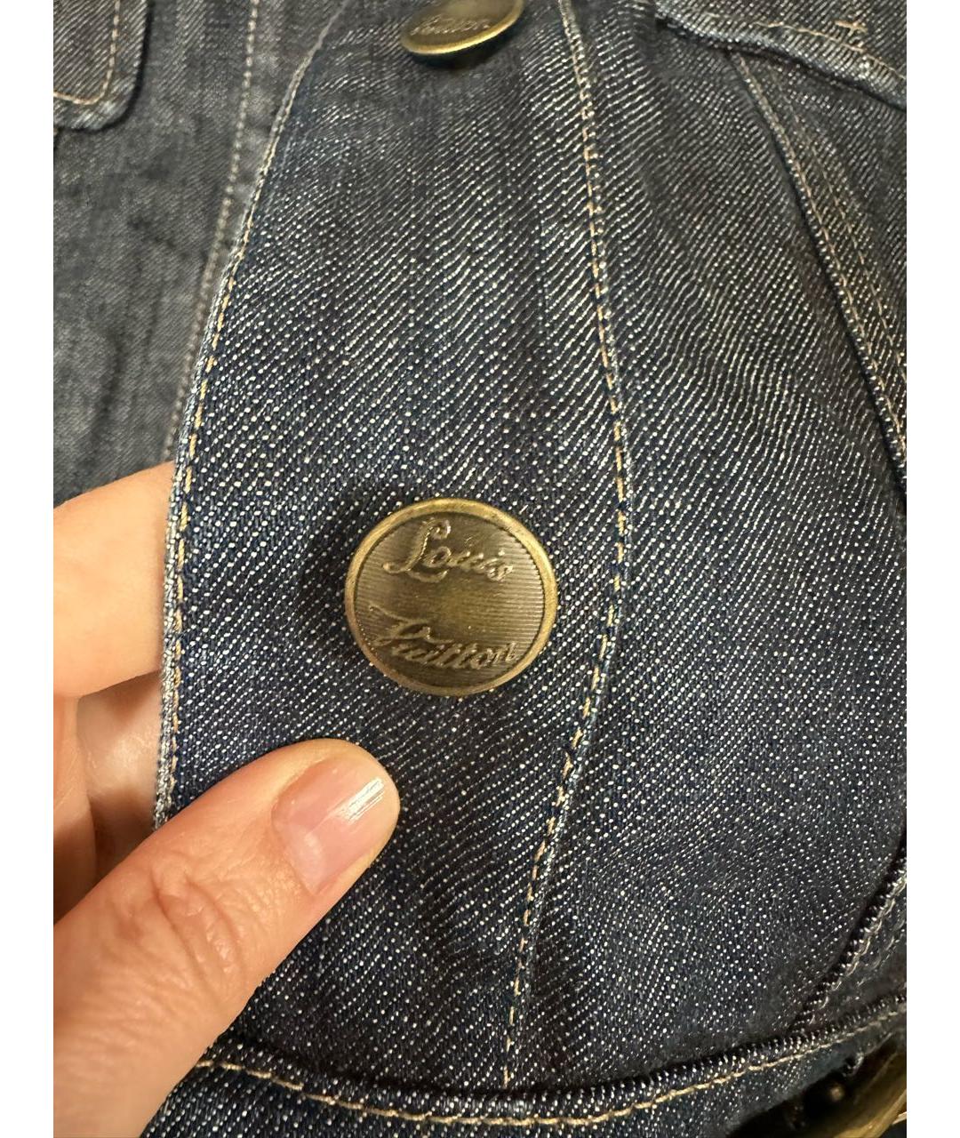 LOUIS VUITTON Темно-синяя деним куртка, фото 4
