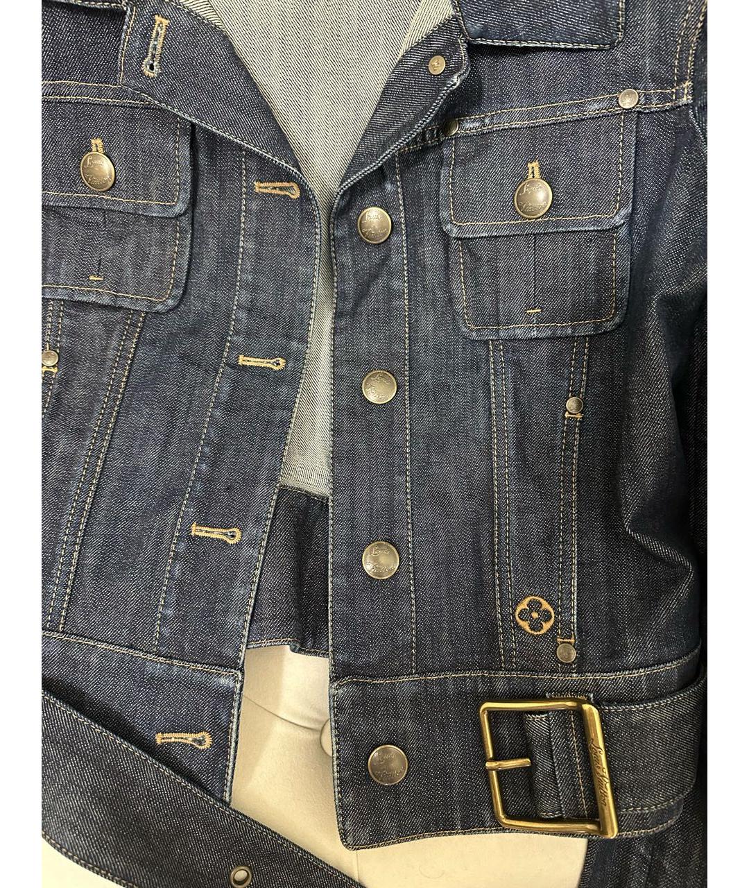 LOUIS VUITTON Темно-синяя деним куртка, фото 3