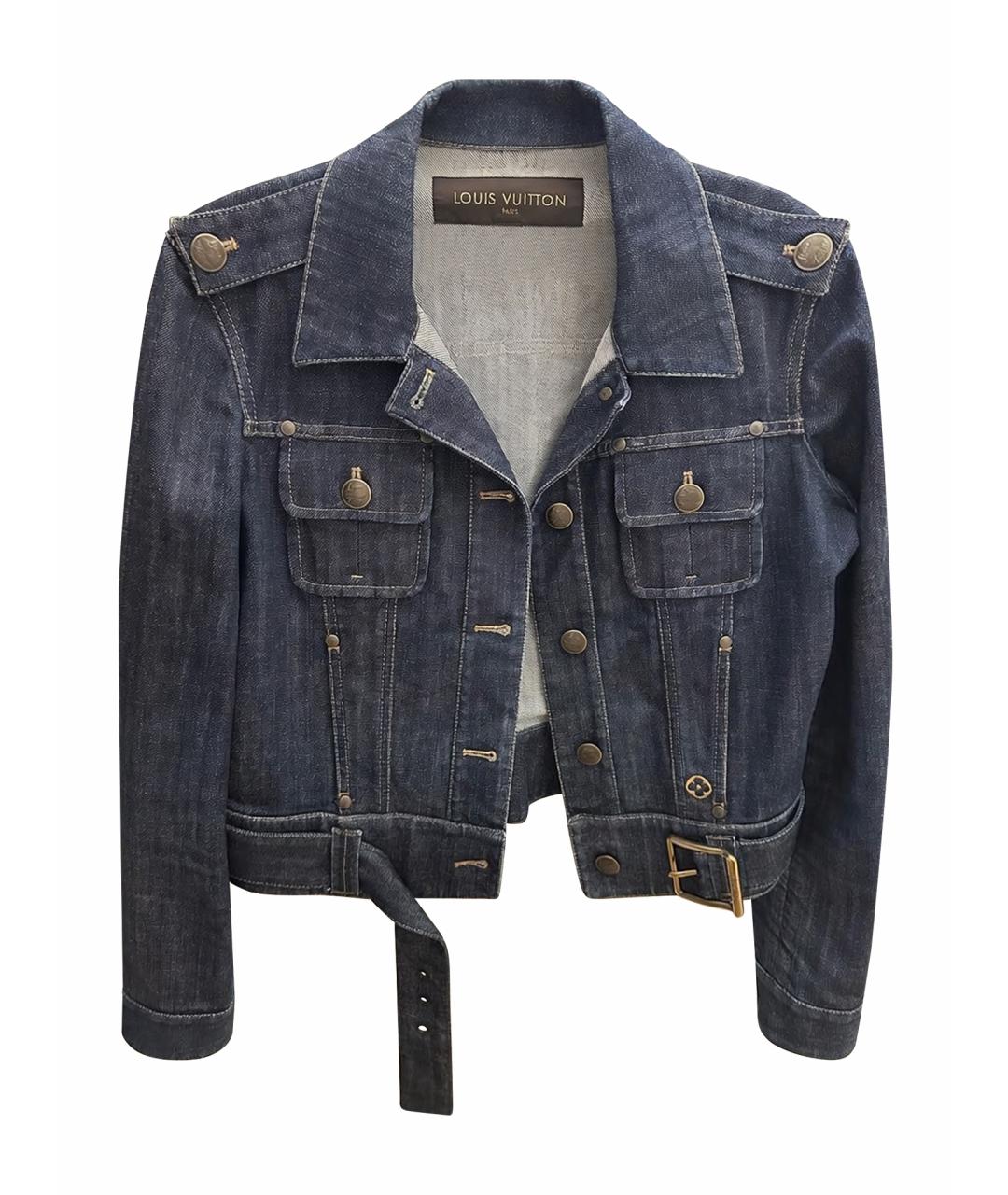 LOUIS VUITTON Темно-синяя деним куртка, фото 1