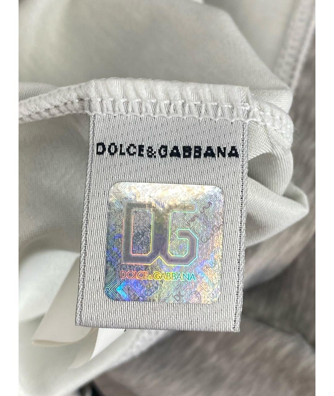 DOLCE&GABBANA Серая полиэстеровая майка, фото 8