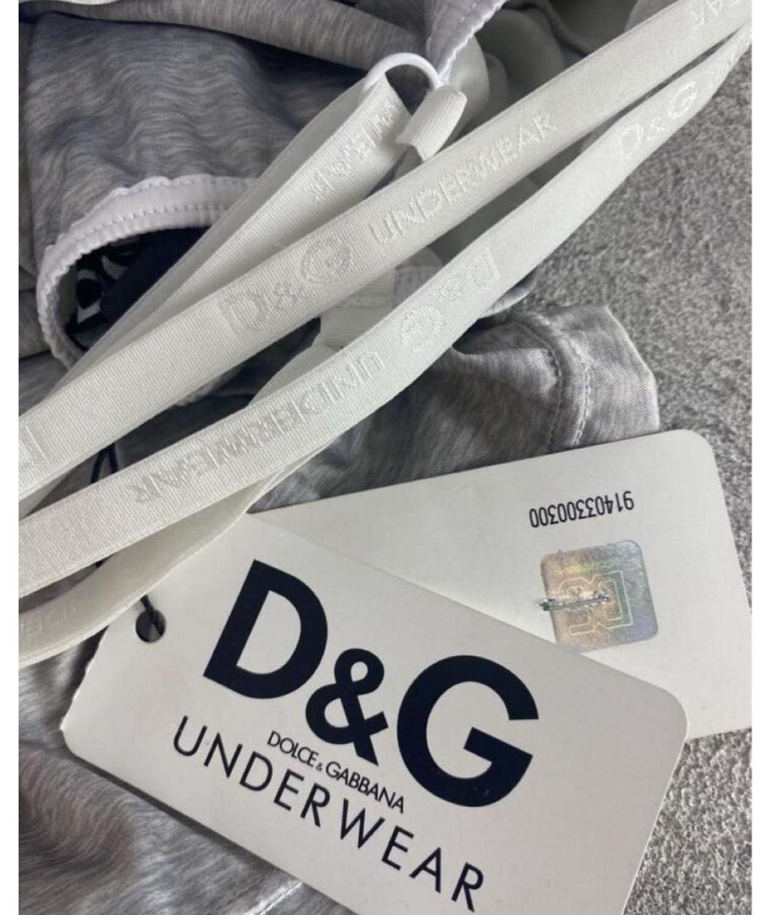 DOLCE&GABBANA Серая полиэстеровая майка, фото 6