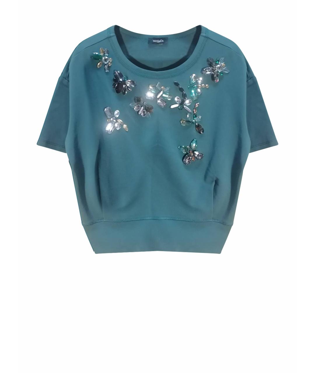 MAX&CO Зеленый хлопко-эластановый джемпер / свитер, фото 7