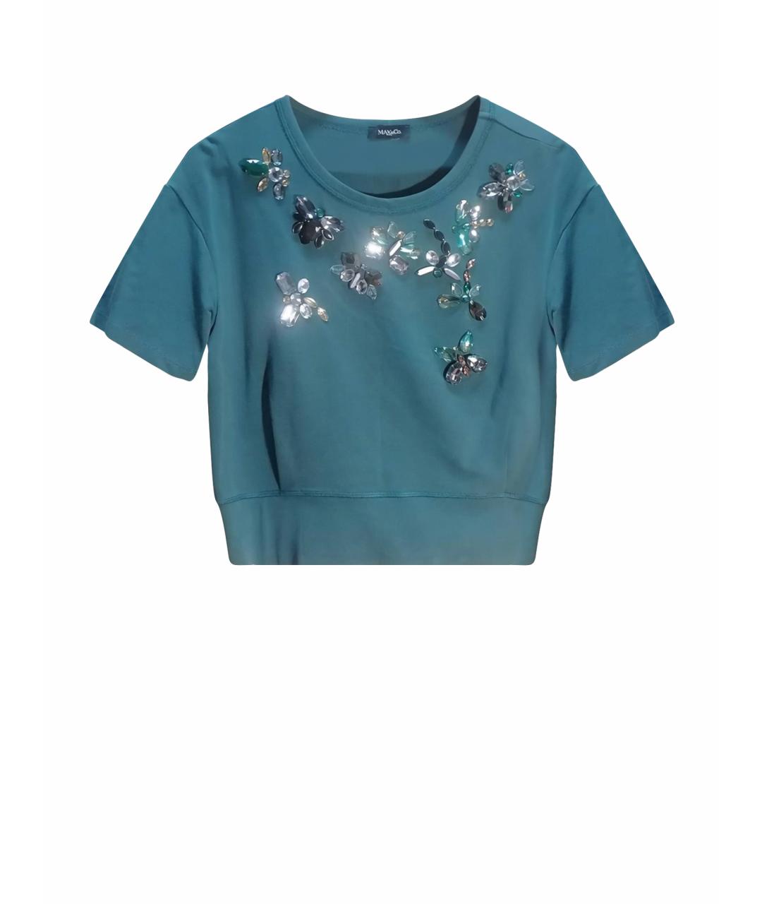 MAX&CO Зеленый хлопко-эластановый джемпер / свитер, фото 1