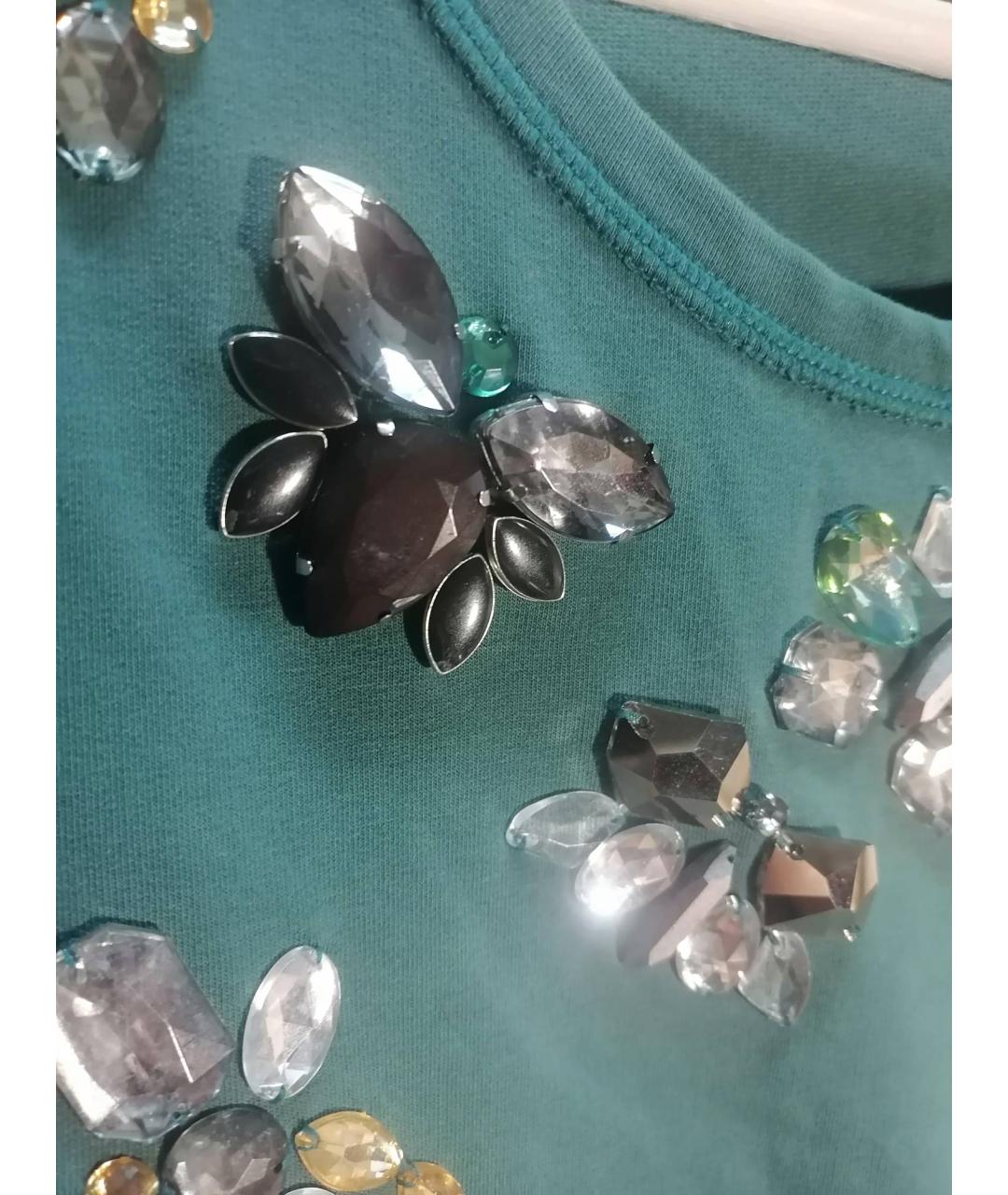 MAX&CO Зеленый хлопко-эластановый джемпер / свитер, фото 4