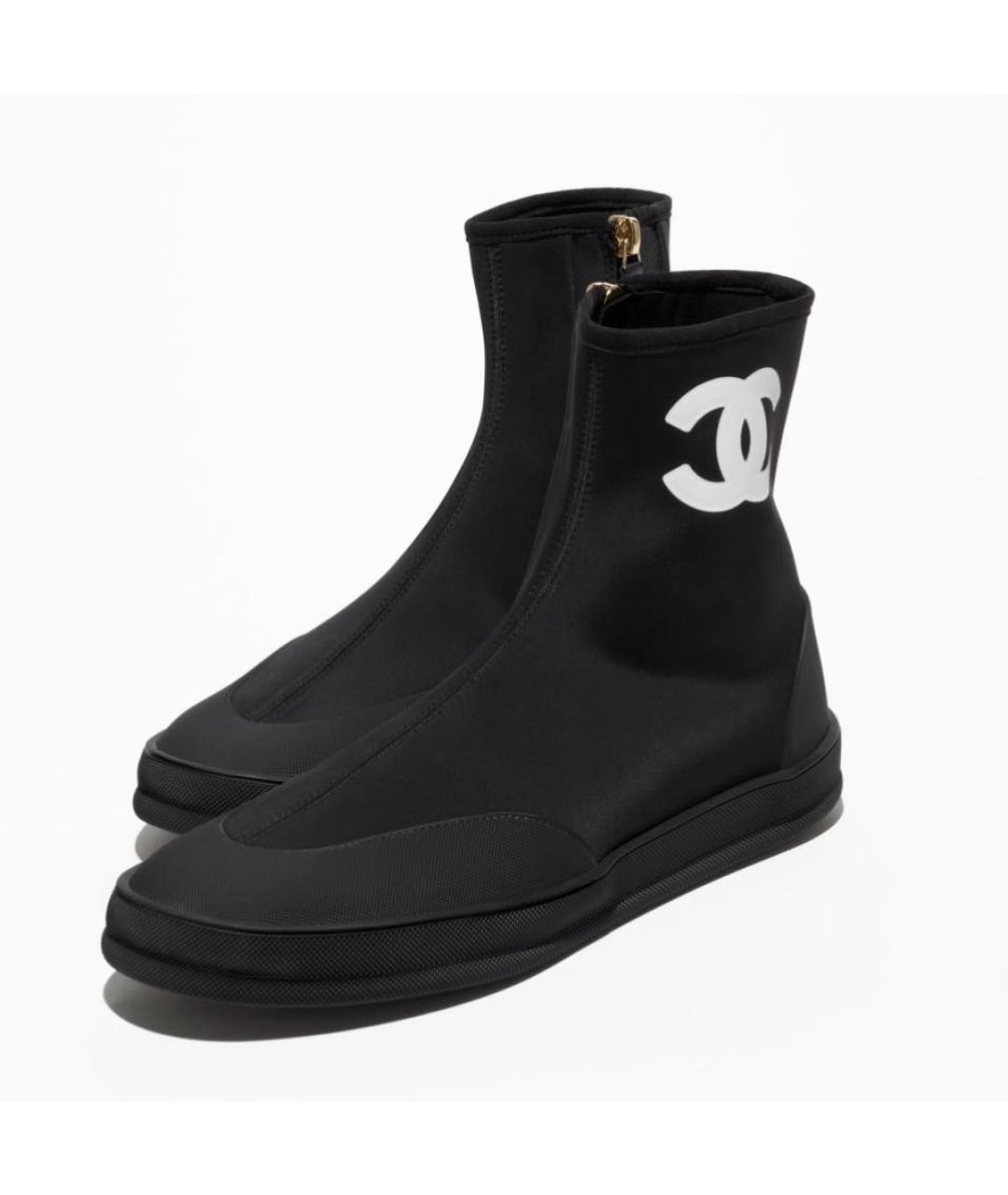 CHANEL Черные ботинки, фото 2