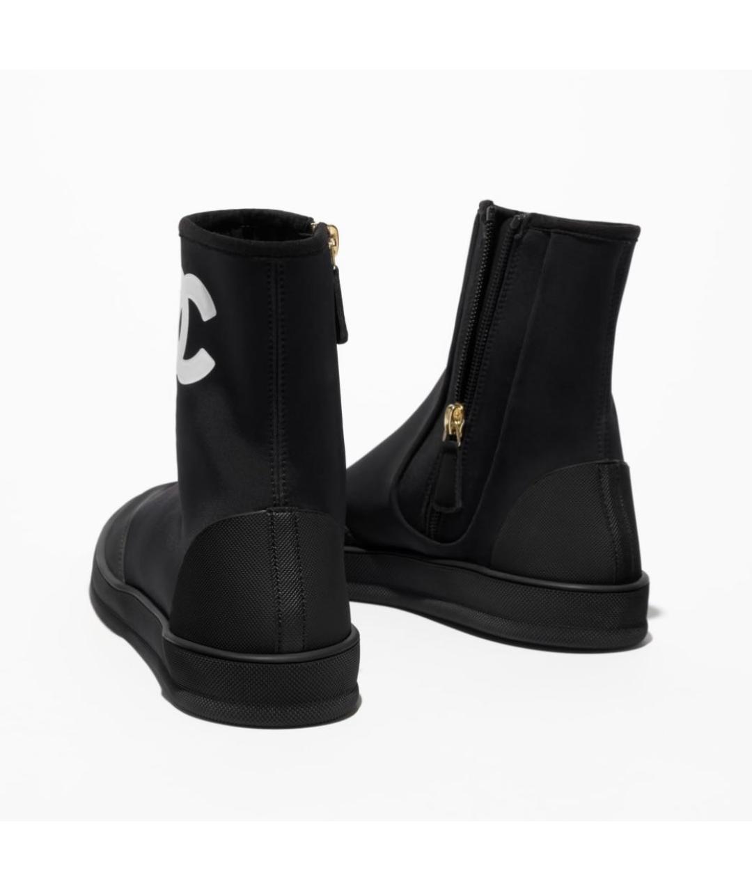 CHANEL Черные ботинки, фото 3