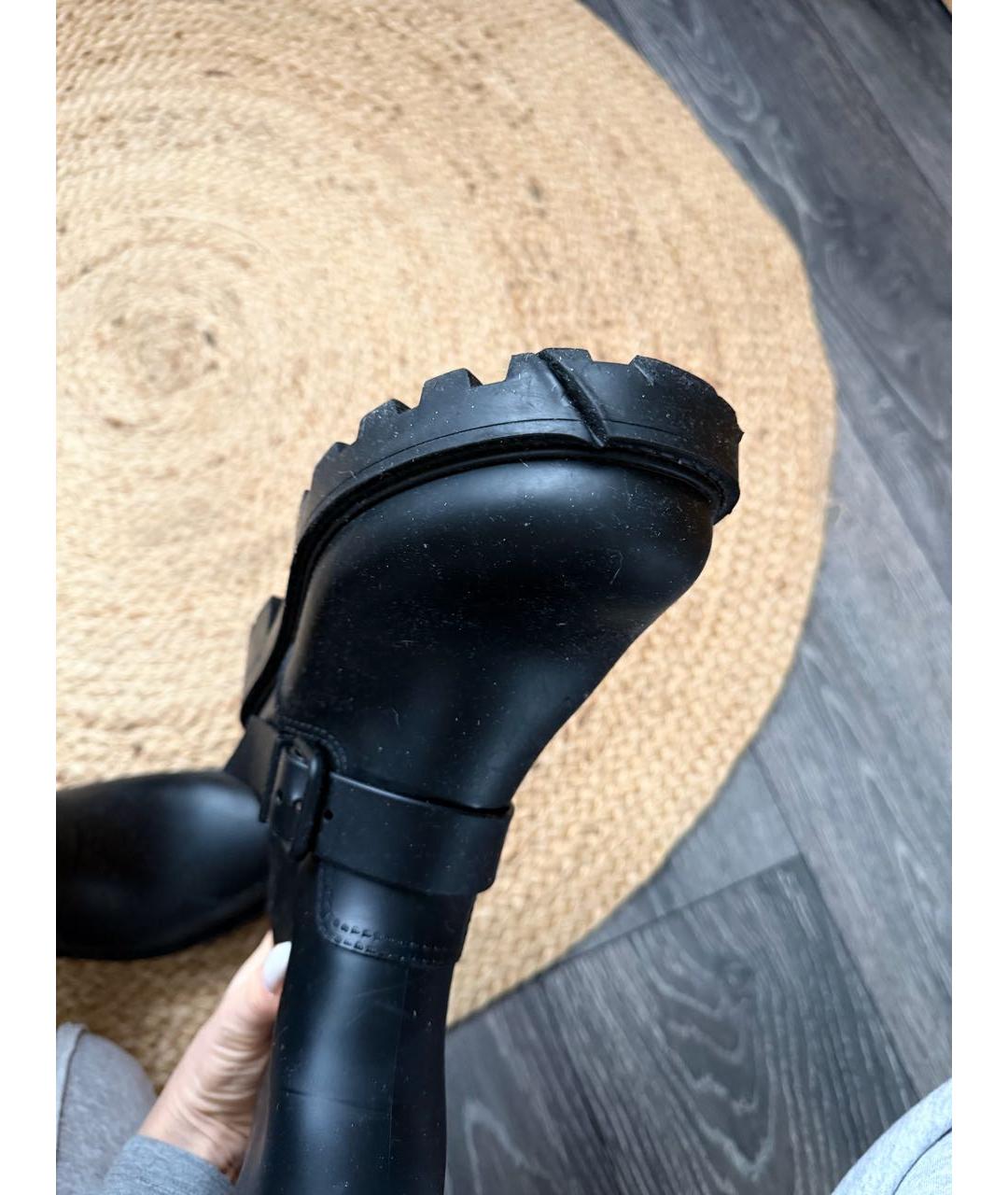 JIMMY CHOO Черные резиновые сапоги, фото 5