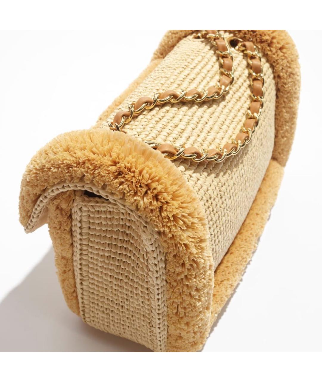 CHANEL Бежевая пелетеная сумка через плечо, фото 4