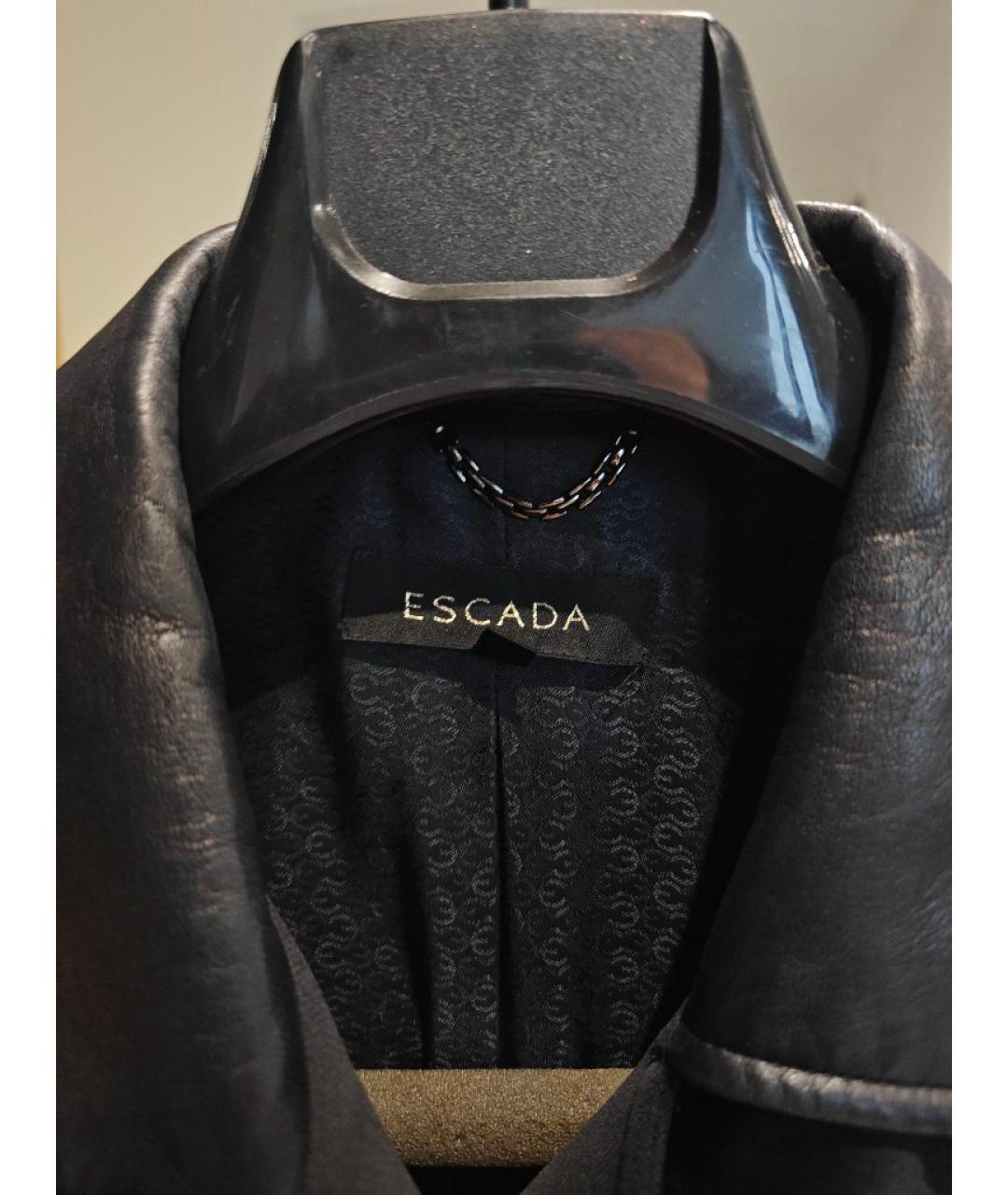 ESCADA Черное шерстяное пальто, фото 4