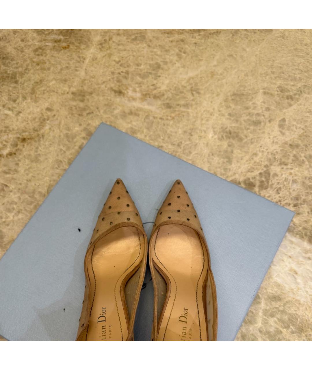 CHRISTIAN DIOR Бежевые туфли, фото 4