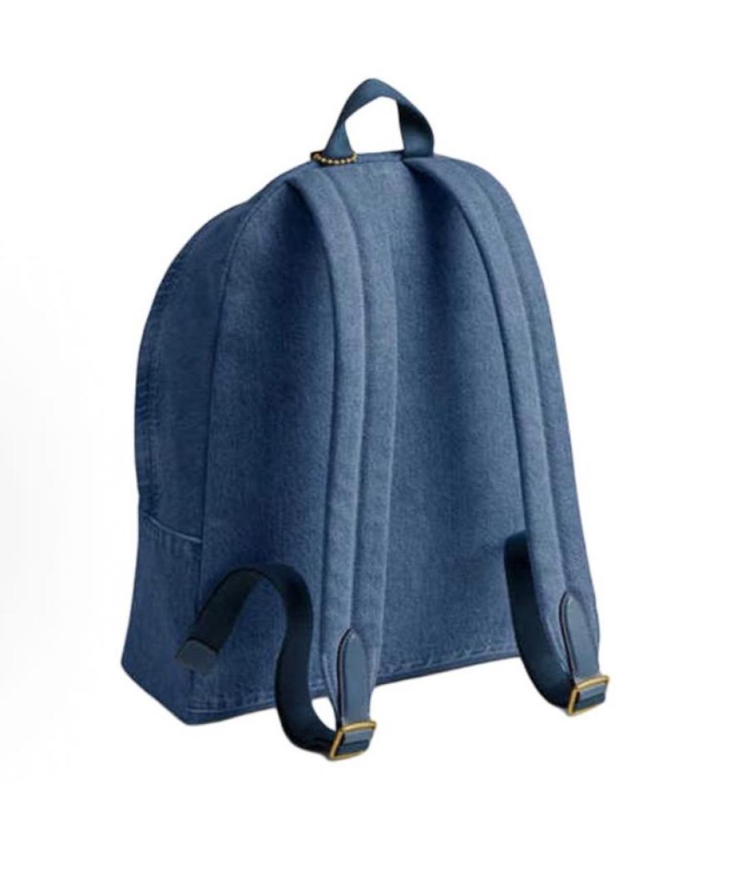 COACH Синий деним рюкзак, фото 2