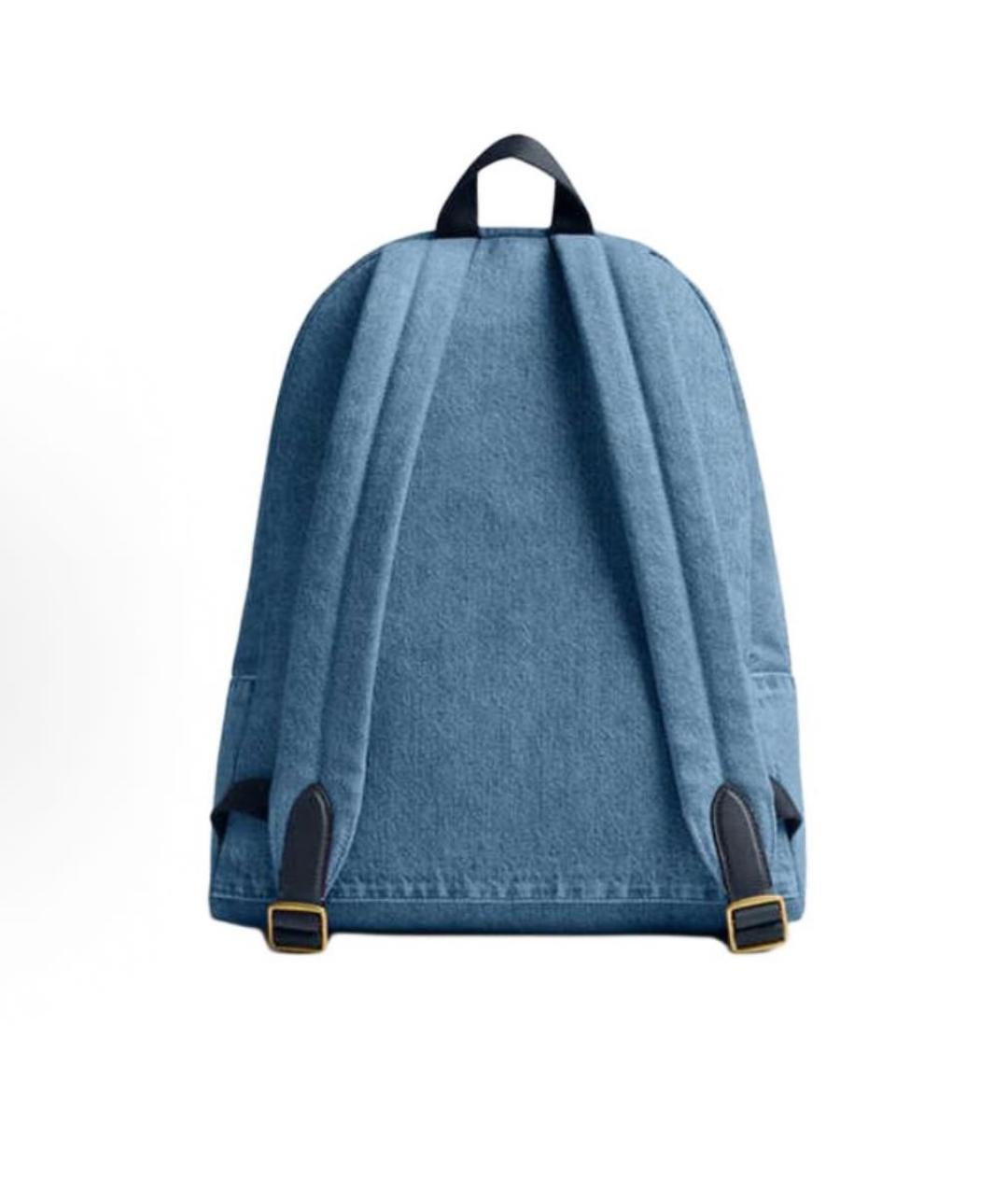 COACH Синий деним рюкзак, фото 3