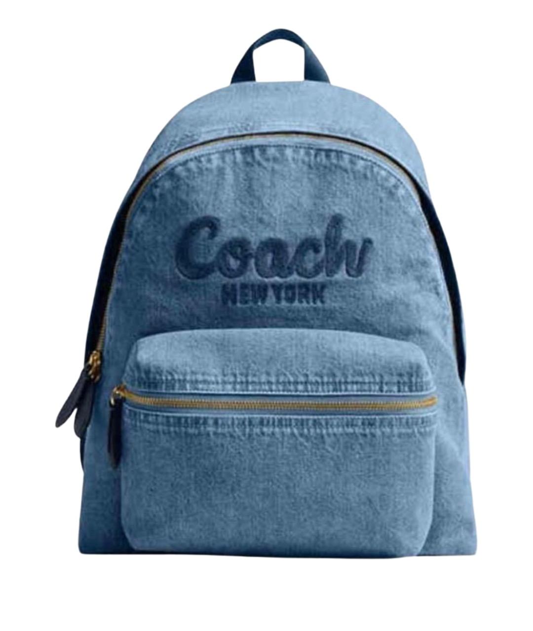 COACH Синий деним рюкзак, фото 1
