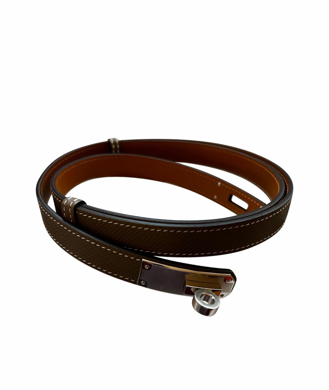 HERMES Коричневый кожаный ремень, фото 1