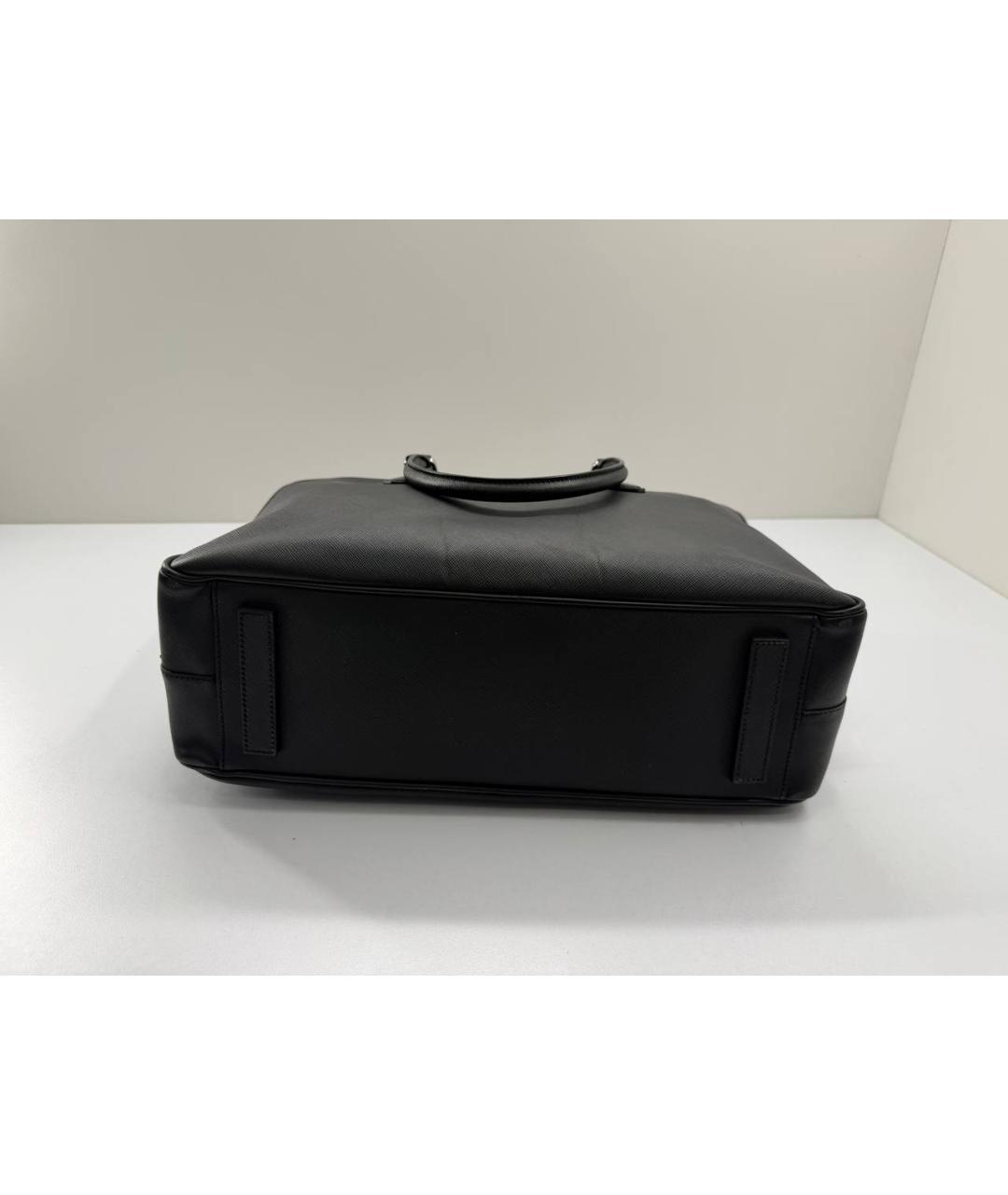 PRADA Черный кожаный портфель, фото 9