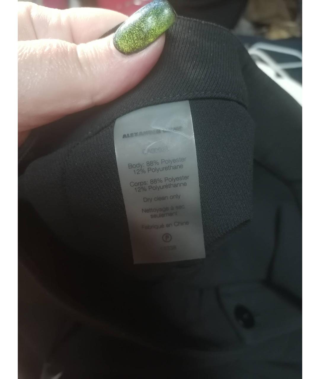 ALEXANDER WANG Черная полиэстеровая юбка миди, фото 5