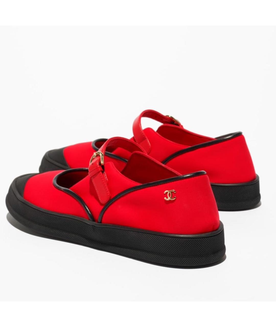 CHANEL Красные слипоны, фото 3