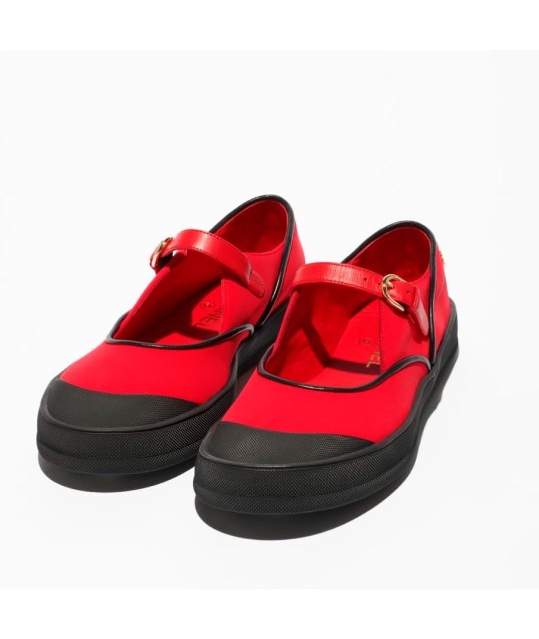 CHANEL Красные слипоны, фото 2