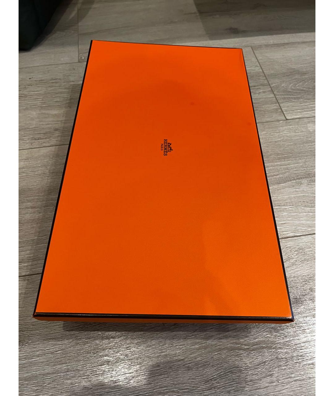 HERMES Серый кашемировый шарф, фото 7