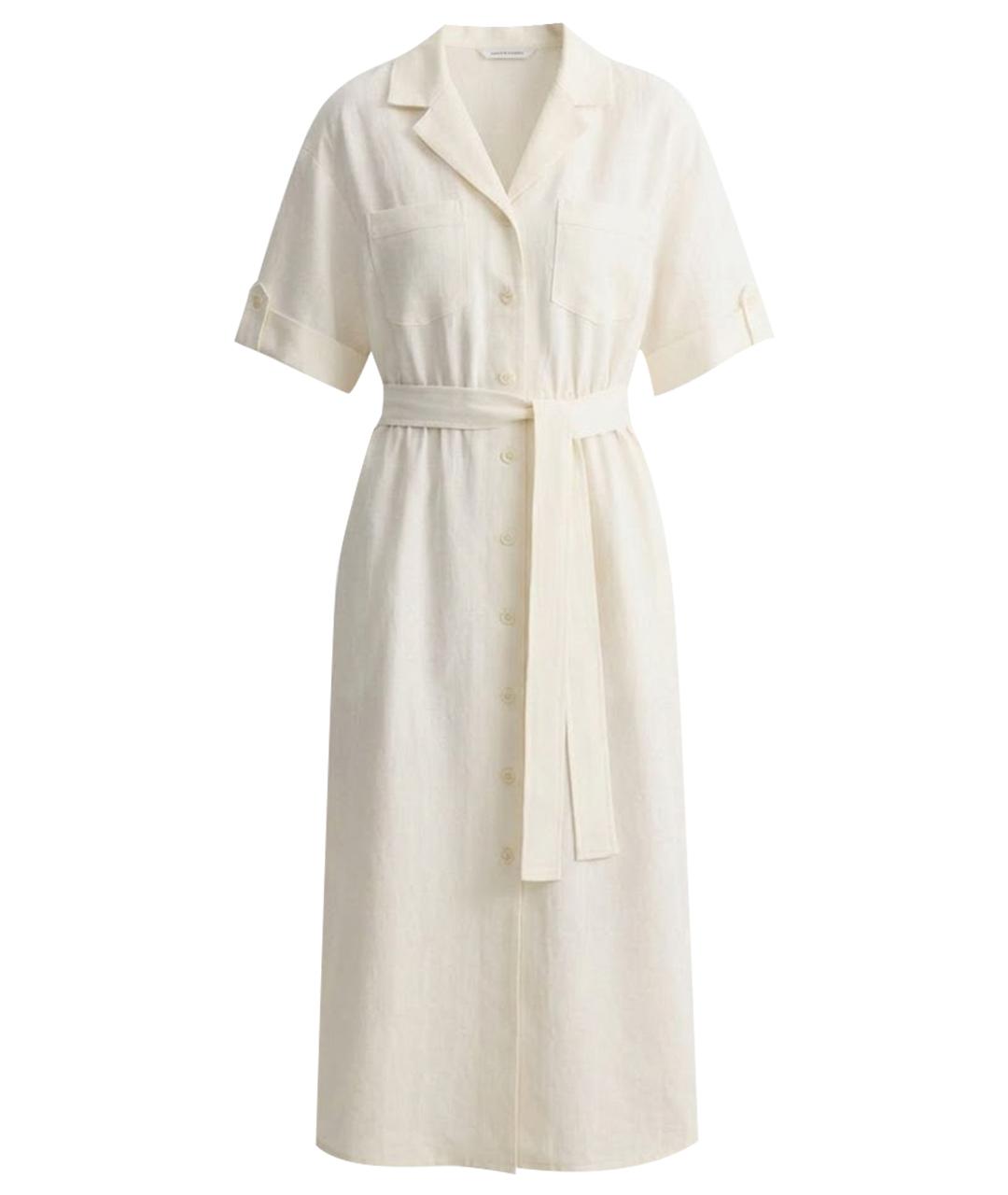 12 STOREEZ Белое льняное повседневное платье, фото 1