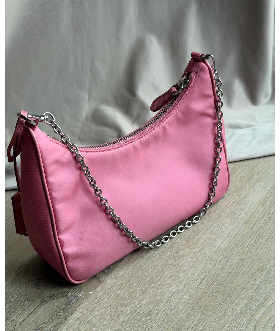 PRADA Розовая сумка через плечо, фото 3