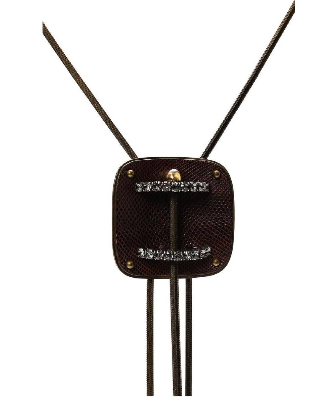 LANVIN Черная подвеска из экзотической кожи, фото 2