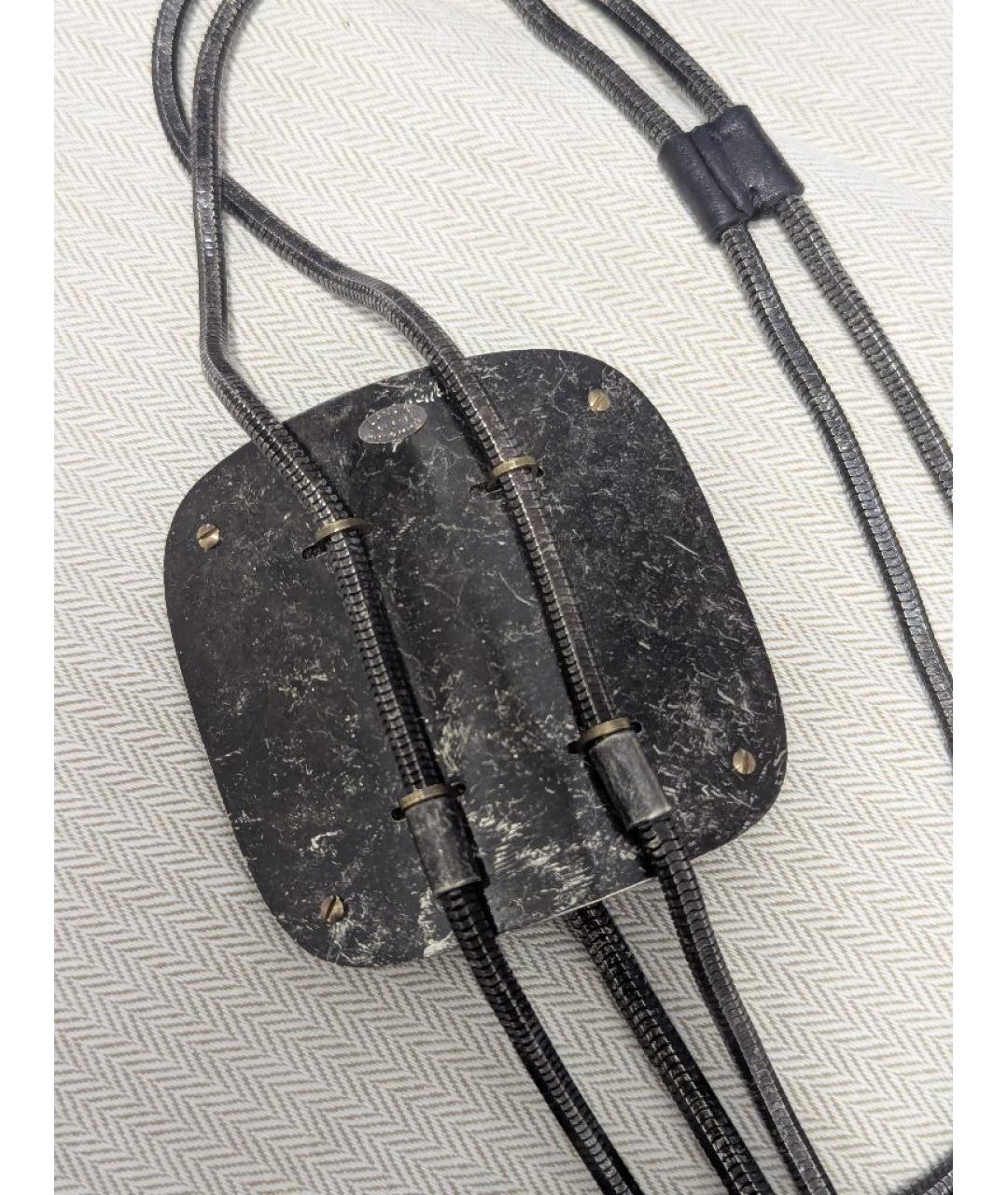 LANVIN Черная подвеска из экзотической кожи, фото 8