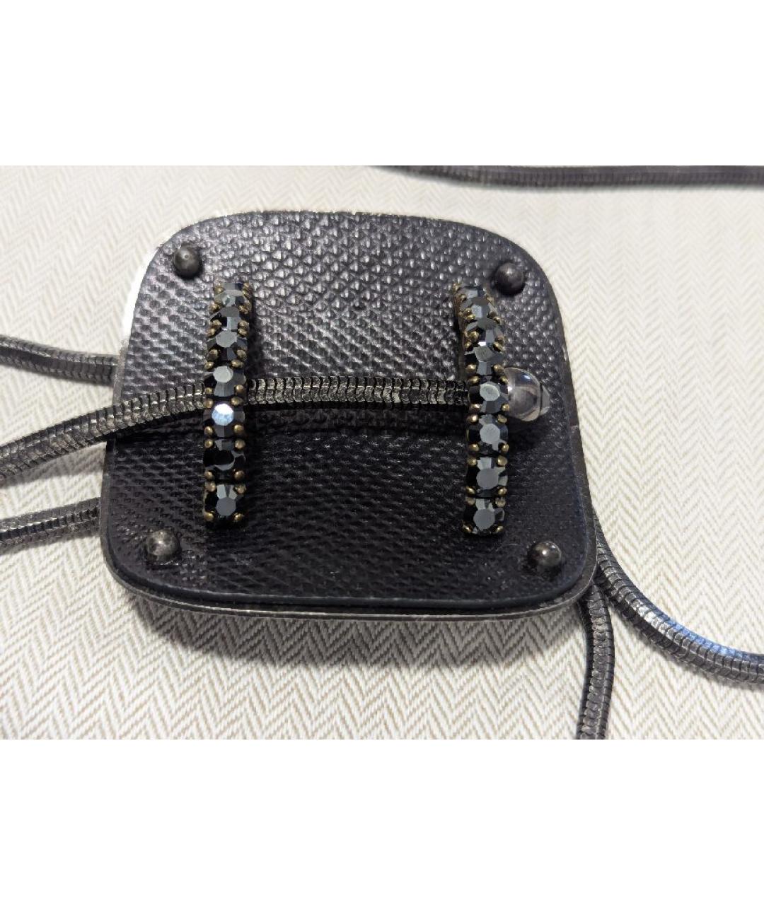 LANVIN Черная подвеска из экзотической кожи, фото 5