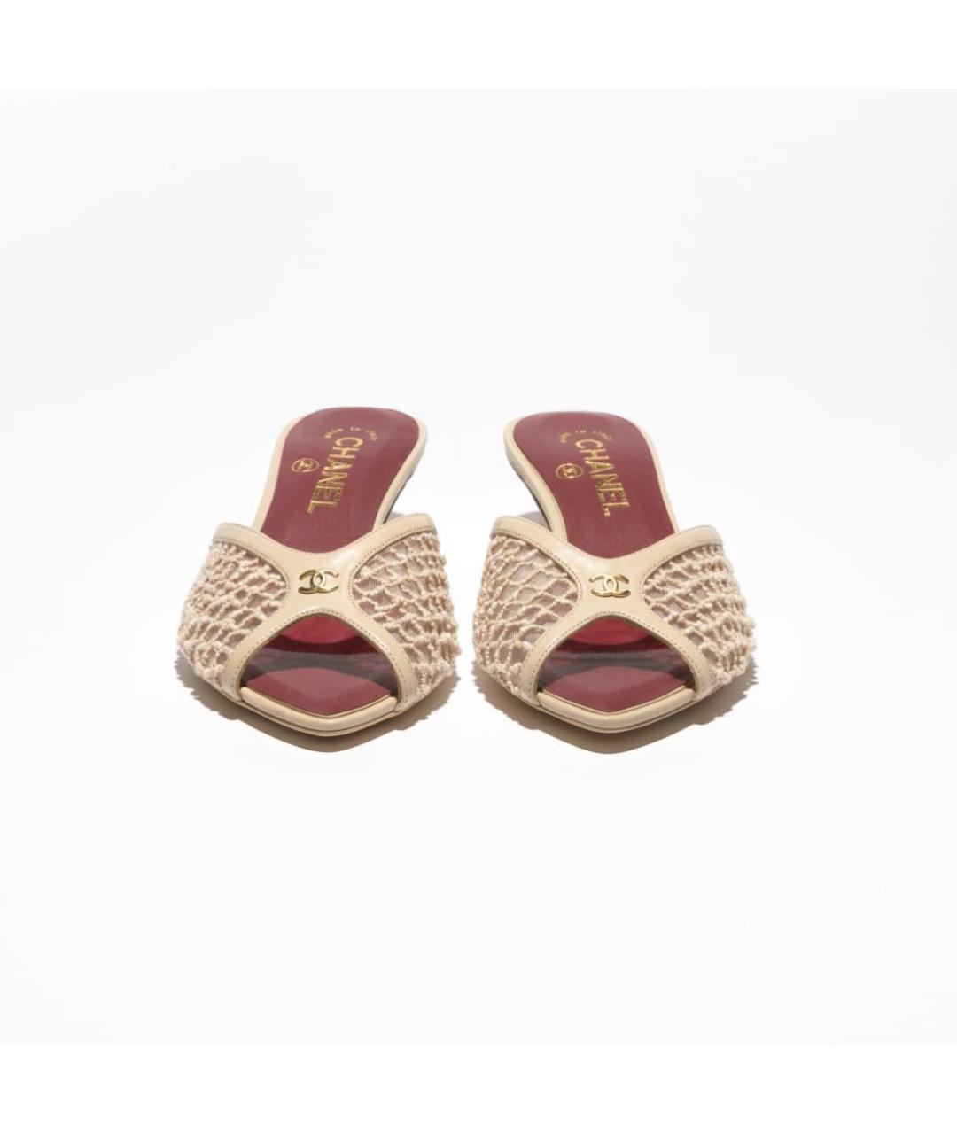 CHANEL Бежевые мюли, фото 2