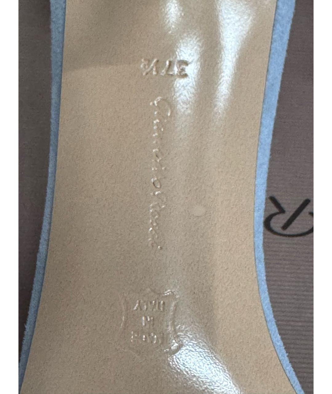 GIANVITO ROSSI Серые замшевые босоножки, фото 7