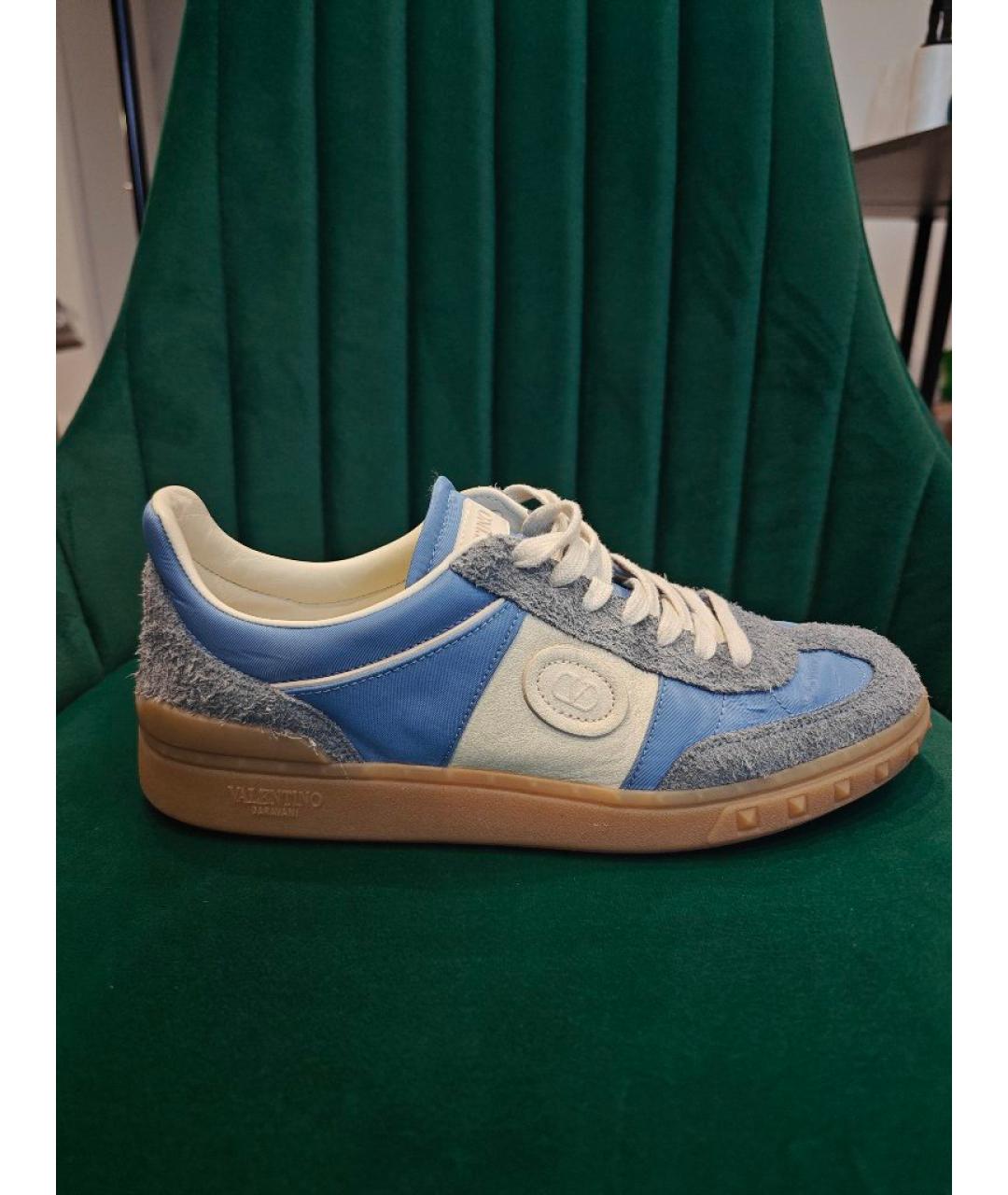 VALENTINO Голубые текстильные кеды, фото 7