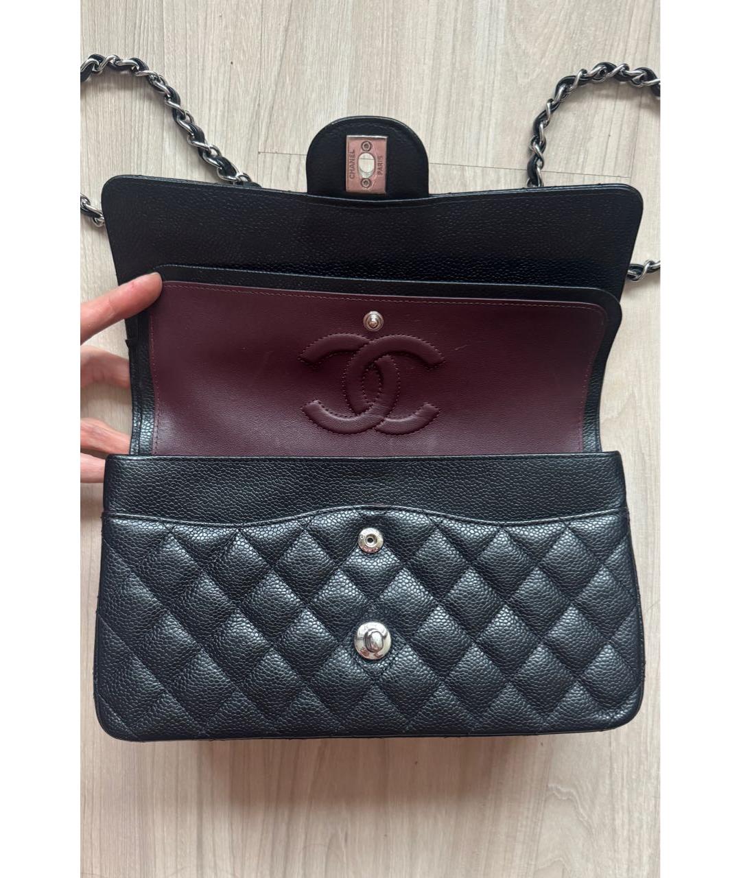 CHANEL Черная кожаная сумка через плечо, фото 7