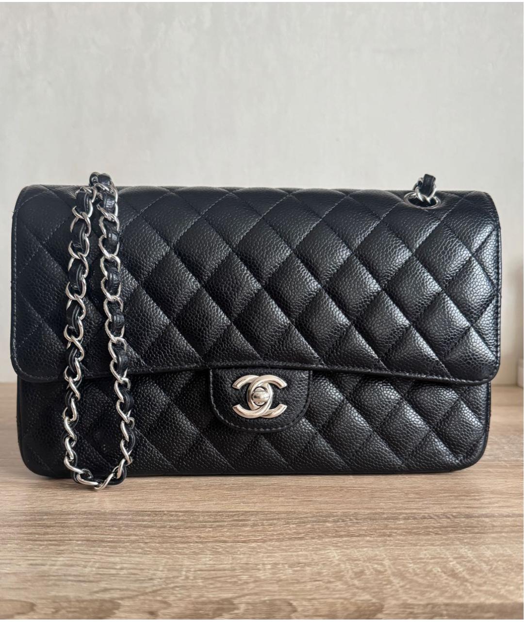 CHANEL Черная кожаная сумка через плечо, фото 9