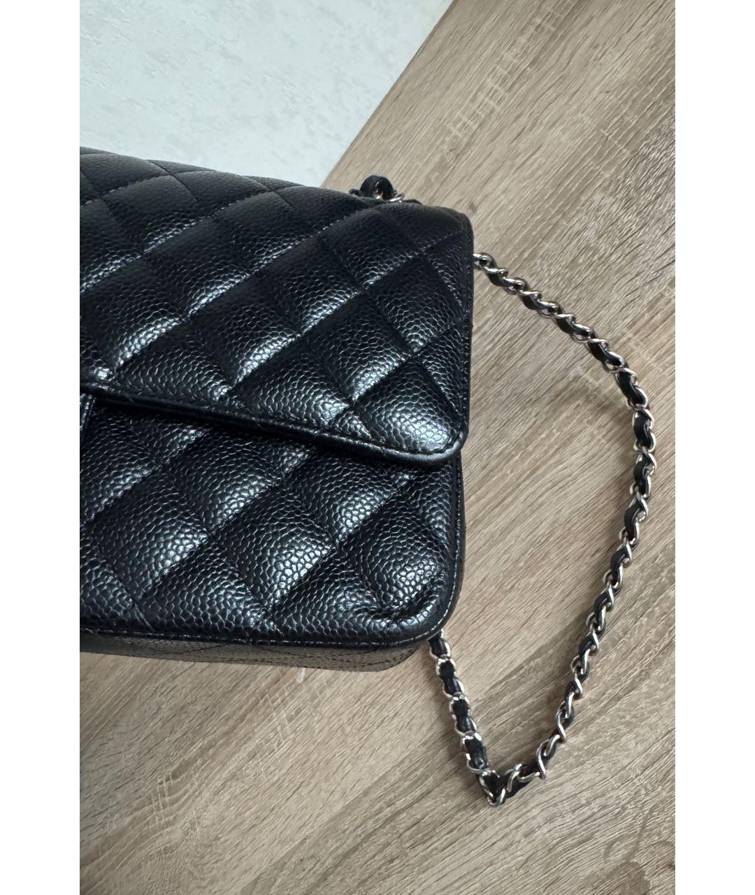 CHANEL Черная кожаная сумка через плечо, фото 4