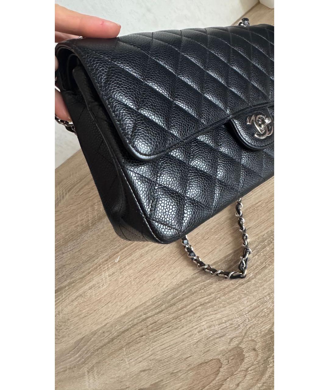 CHANEL Черная кожаная сумка через плечо, фото 3