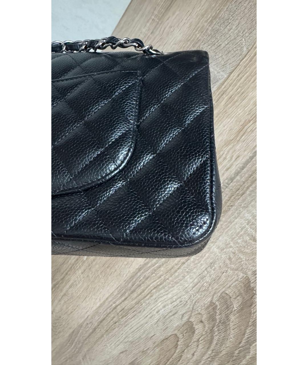 CHANEL Черная кожаная сумка через плечо, фото 5
