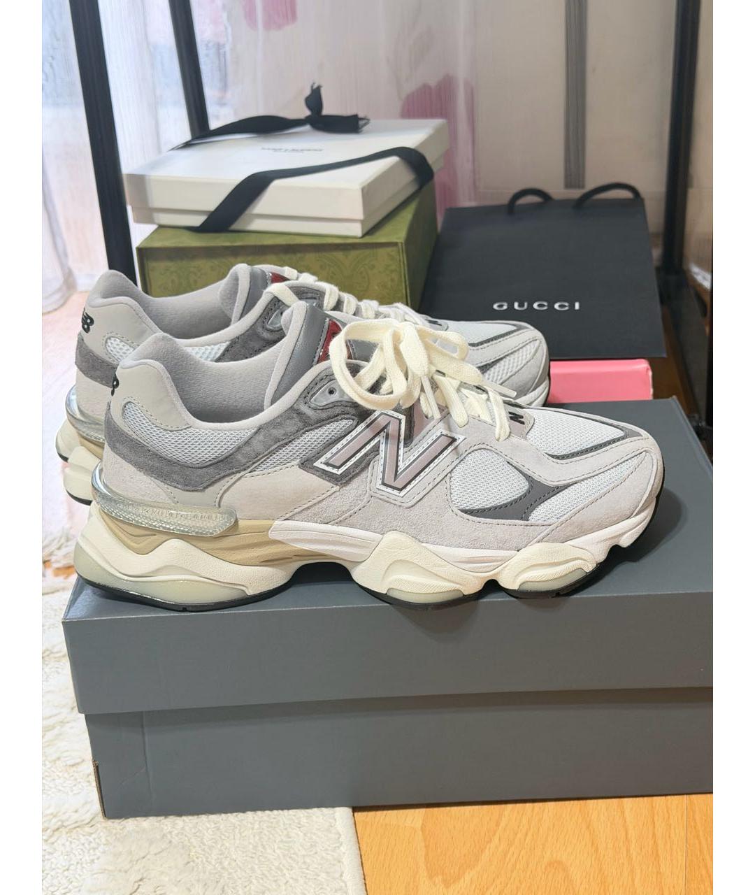 NEW BALANCE Серые замшевые кроссовки, фото 4