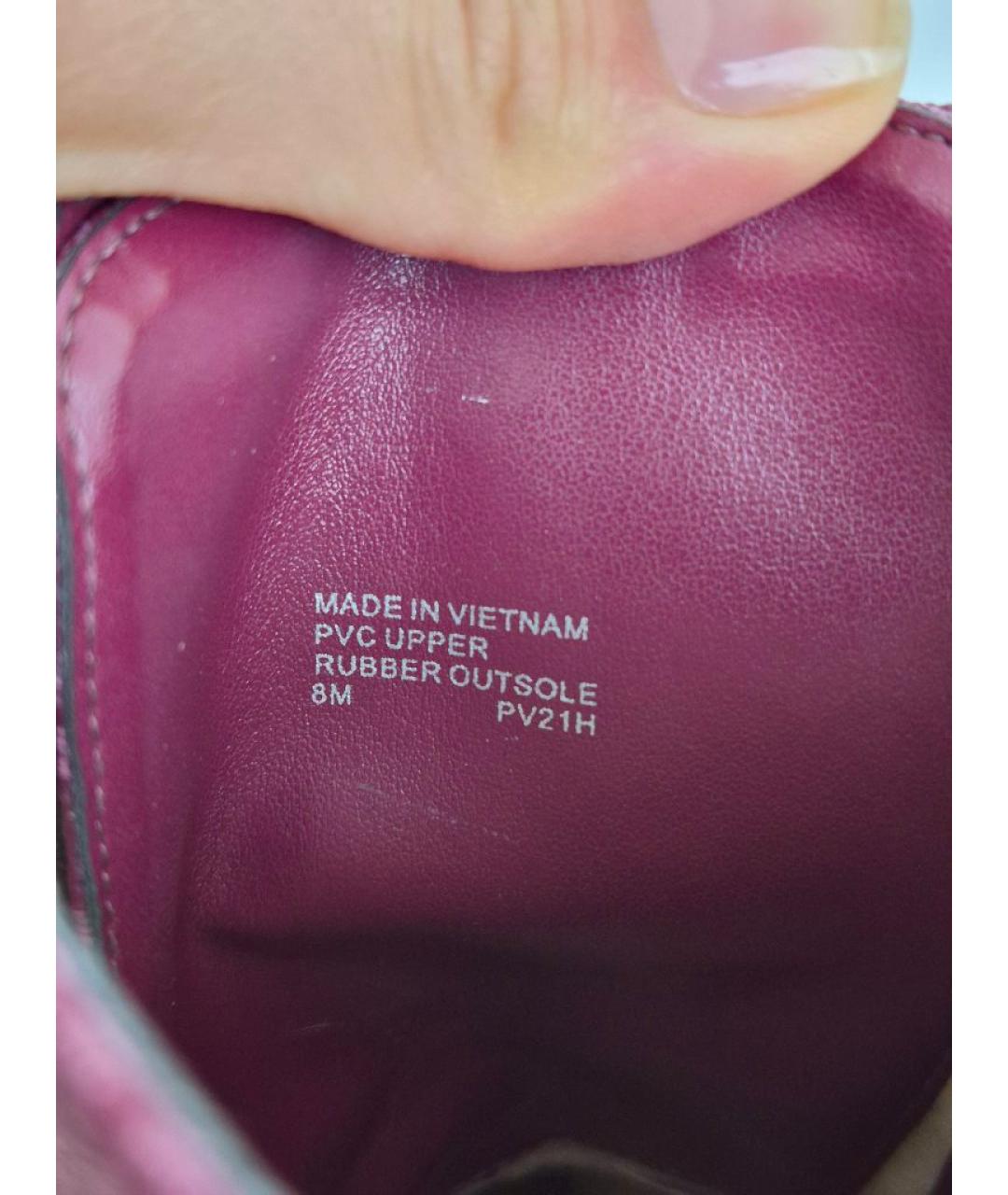 MICHAEL MICHAEL KORS Бордовые ботинки из искусственной кожи, фото 8