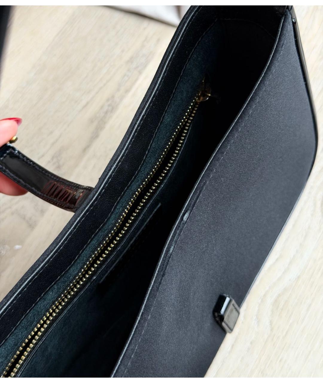 SAINT LAURENT Черная сумка с короткими ручками, фото 4