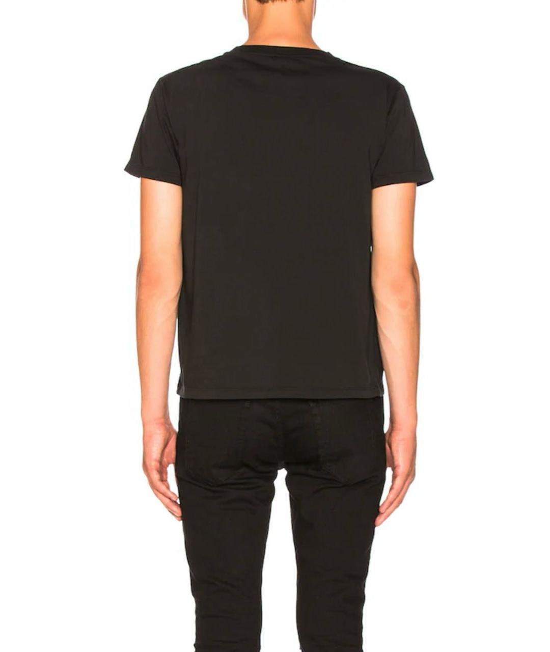 SAINT LAURENT Черная хлопковая футболка, фото 7