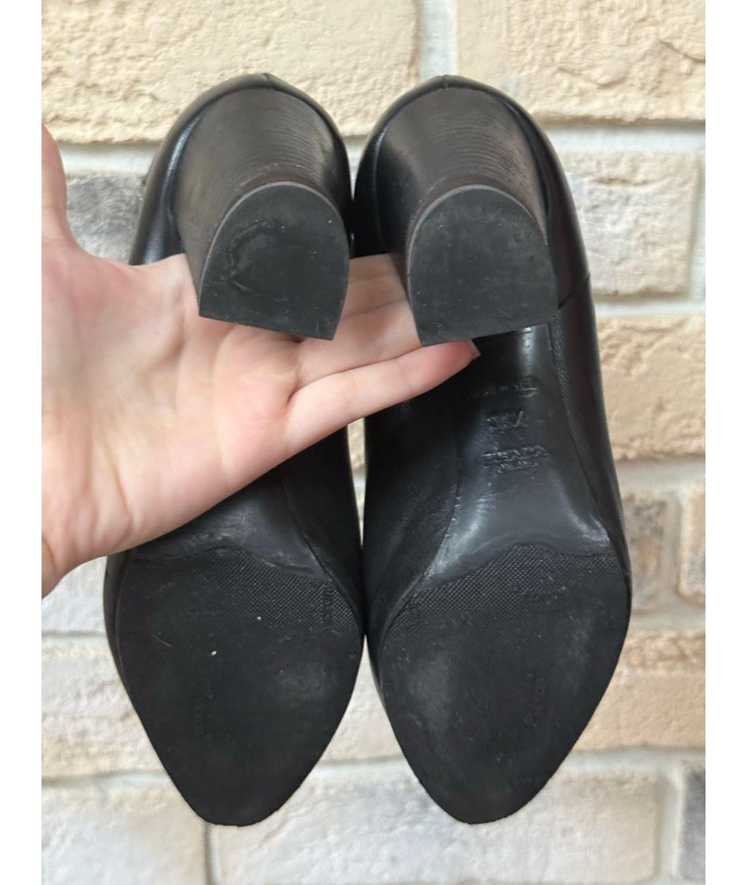 PRADA Черные кожаные ботильоны, фото 5