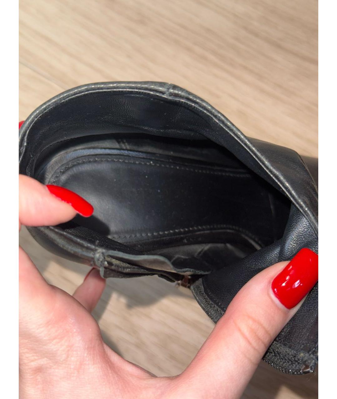 PRADA Черные кожаные ботильоны, фото 3