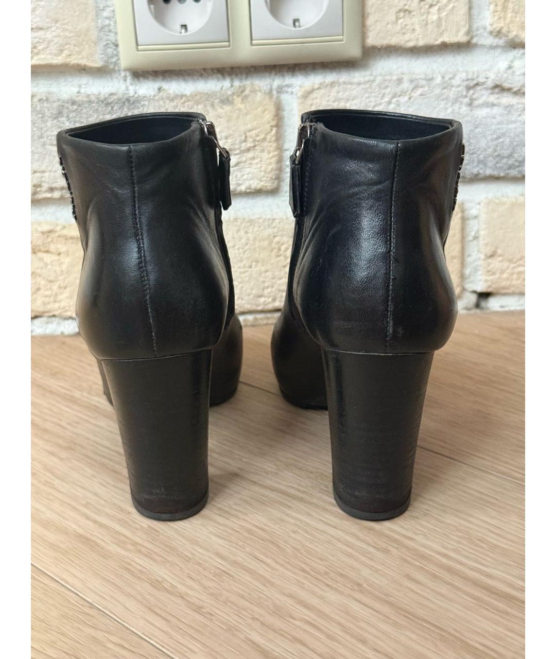 PRADA Черные кожаные ботильоны, фото 4