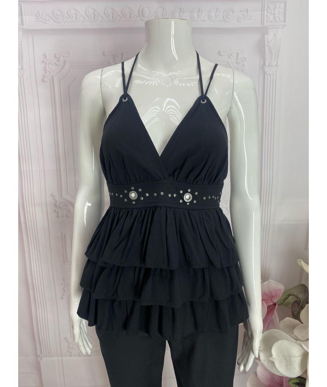 DOLCE&GABBANA Черная хлопковая майка, фото 5