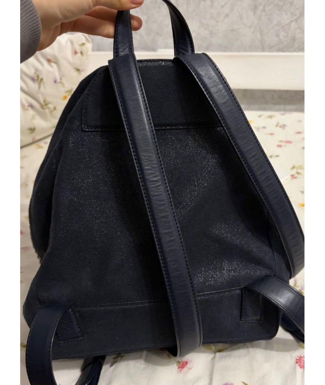 STELLA MCCARTNEY Темно-синий рюкзак из искусственной кожи, фото 4