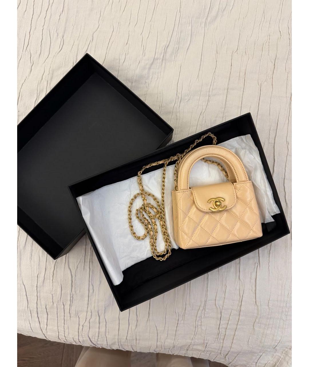 CHANEL Розовая кожаная сумка через плечо, фото 2