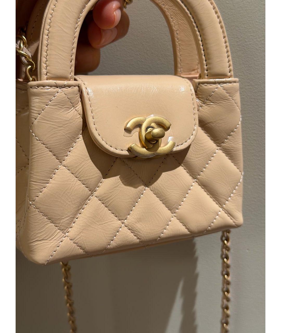 CHANEL Розовая кожаная сумка через плечо, фото 4