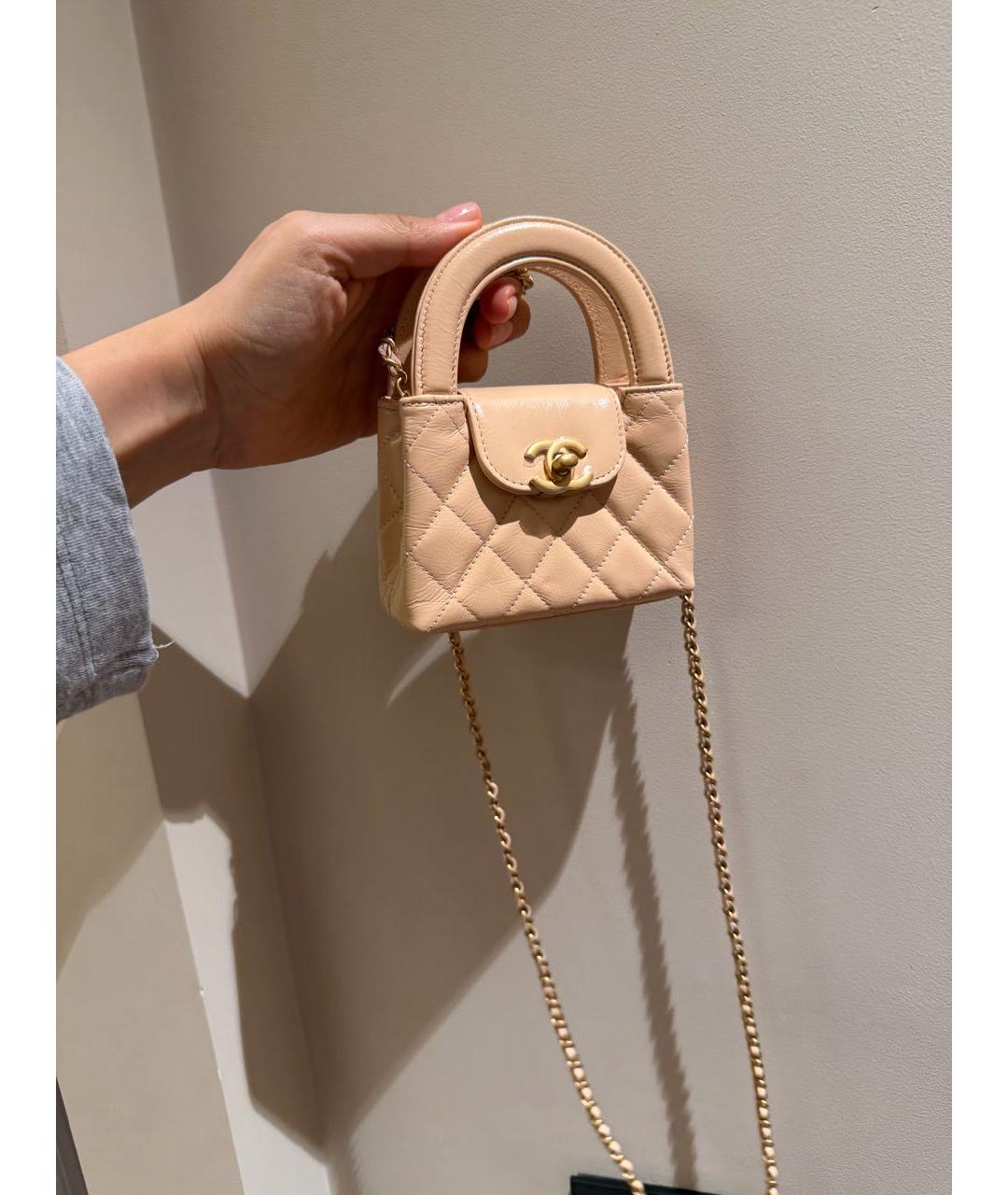 CHANEL Розовая кожаная сумка через плечо, фото 3